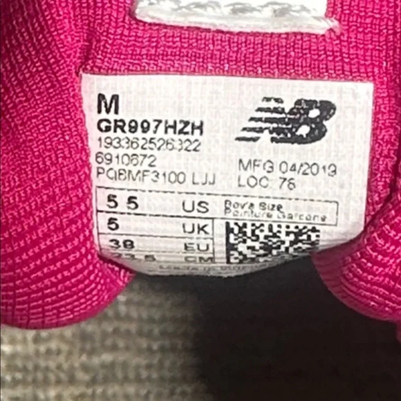 New Balance 997H Women's Sneakers in White, Pink, Teal, and Gray. NO INSOLES - Picture 6 of 7